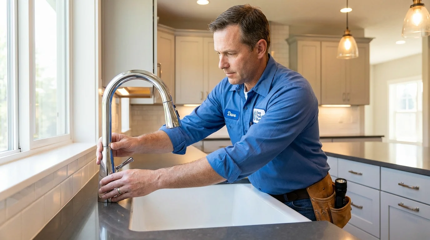 Kitchen faucet installation by Johns Plumbing LLC in Olathe