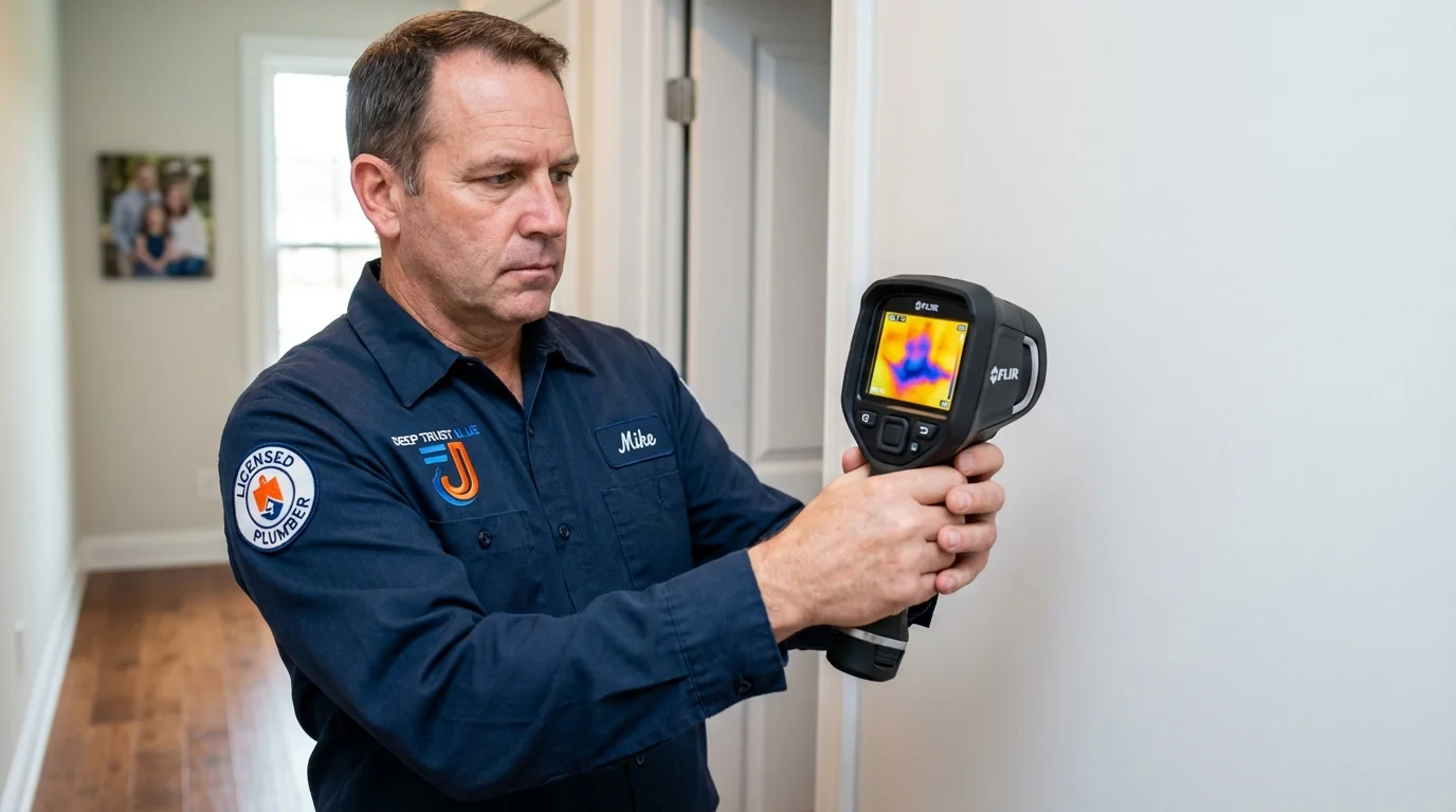 Thermal imaging leak detection by Johns Plumbing LLC in Olathe